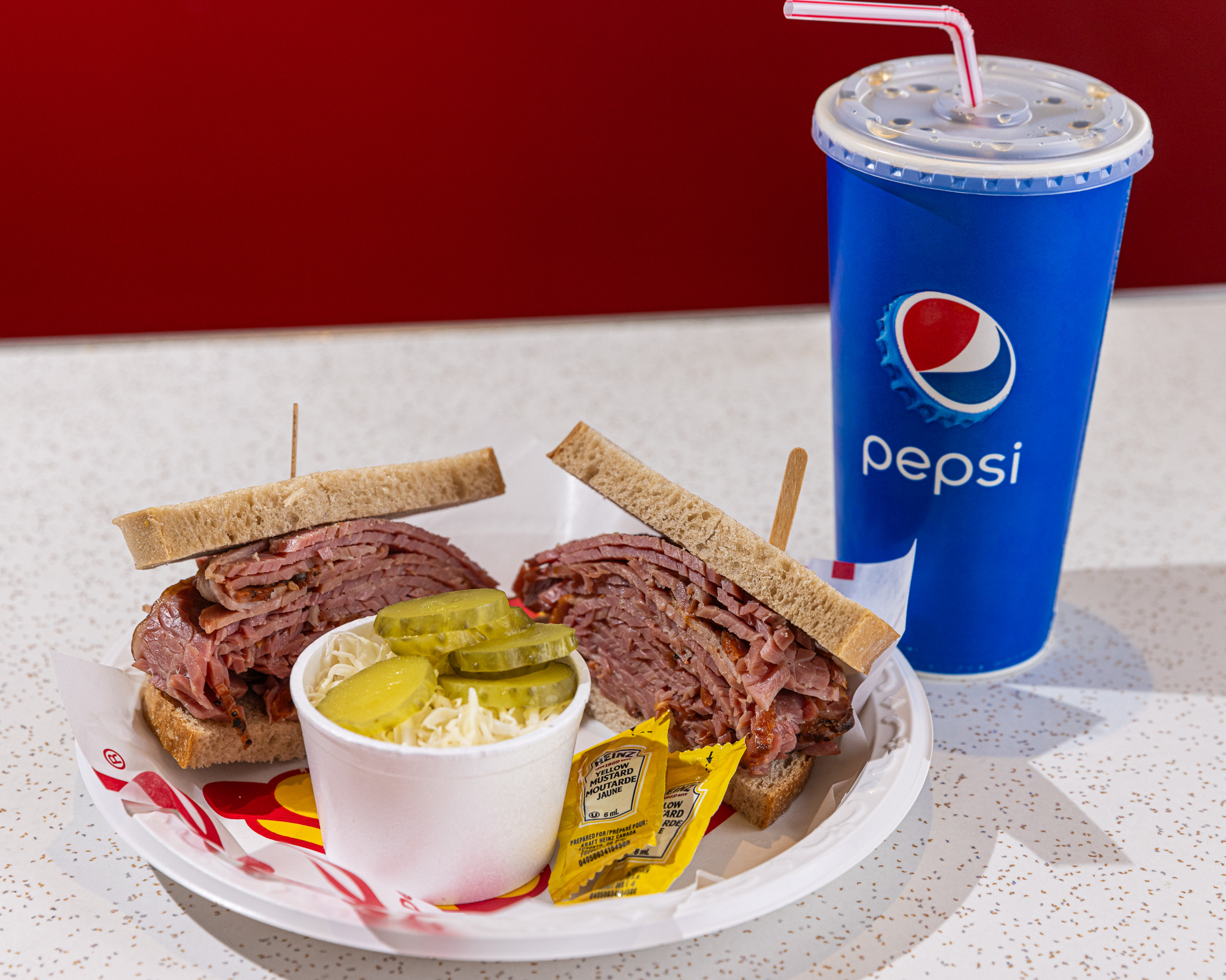 Assiette de Sandwich Viande fumee